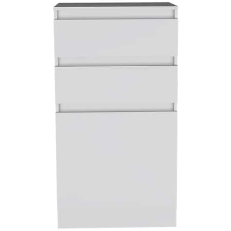Gfancy Fixtures 23 in. Manufactured Wood Two Drawer Vanity Chest; White GF3098640